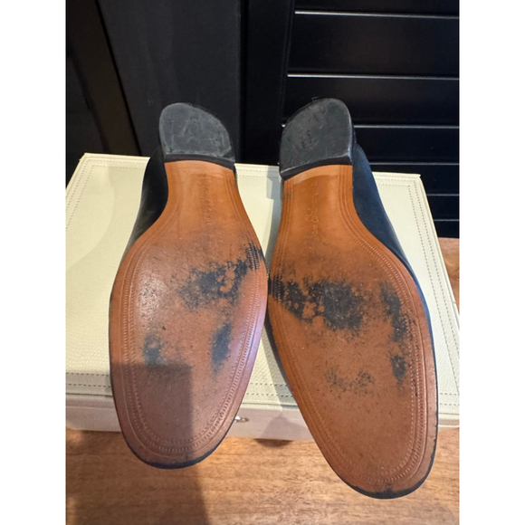 Women's Sam Edelman linnie bit Black Leather Mules Size 10 with Gold Hardware - Picture 4 of 7